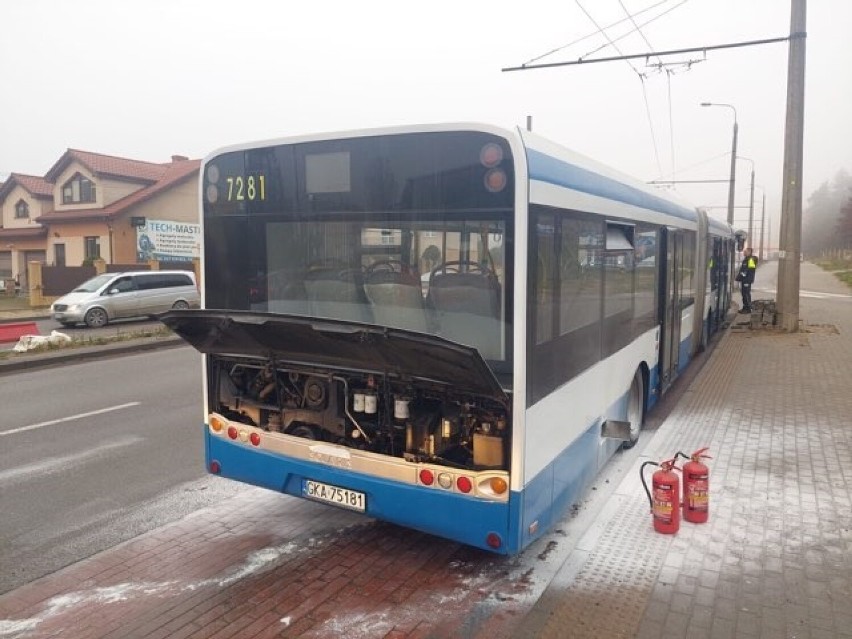 Pożar autobusu w Gdyni. 28.11.2022 r.