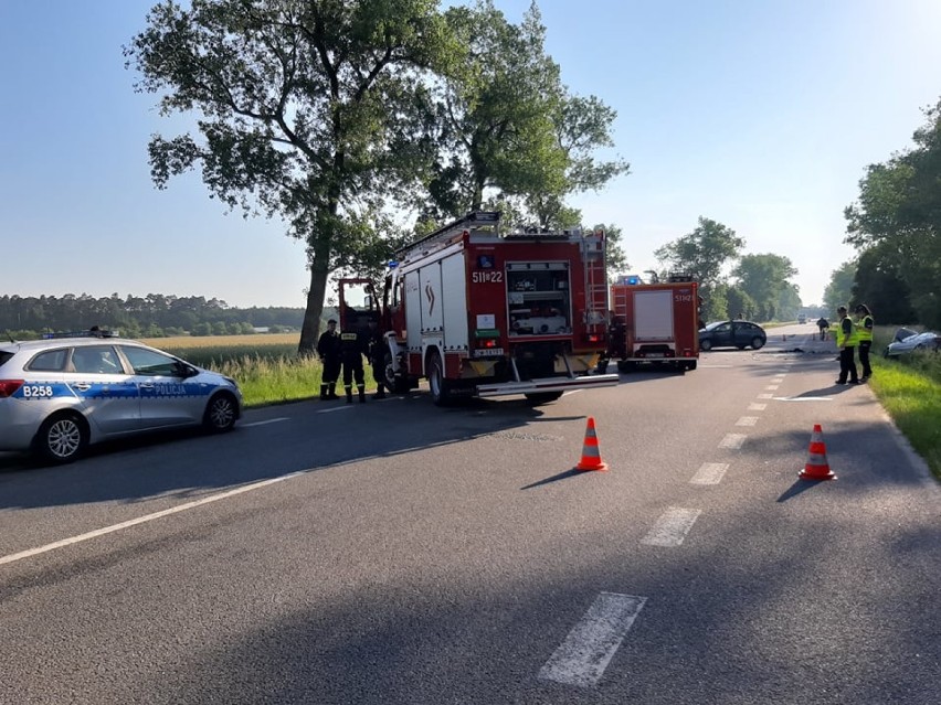 Wypadek dwóch pojazdów w Cieślach (FOTO)      