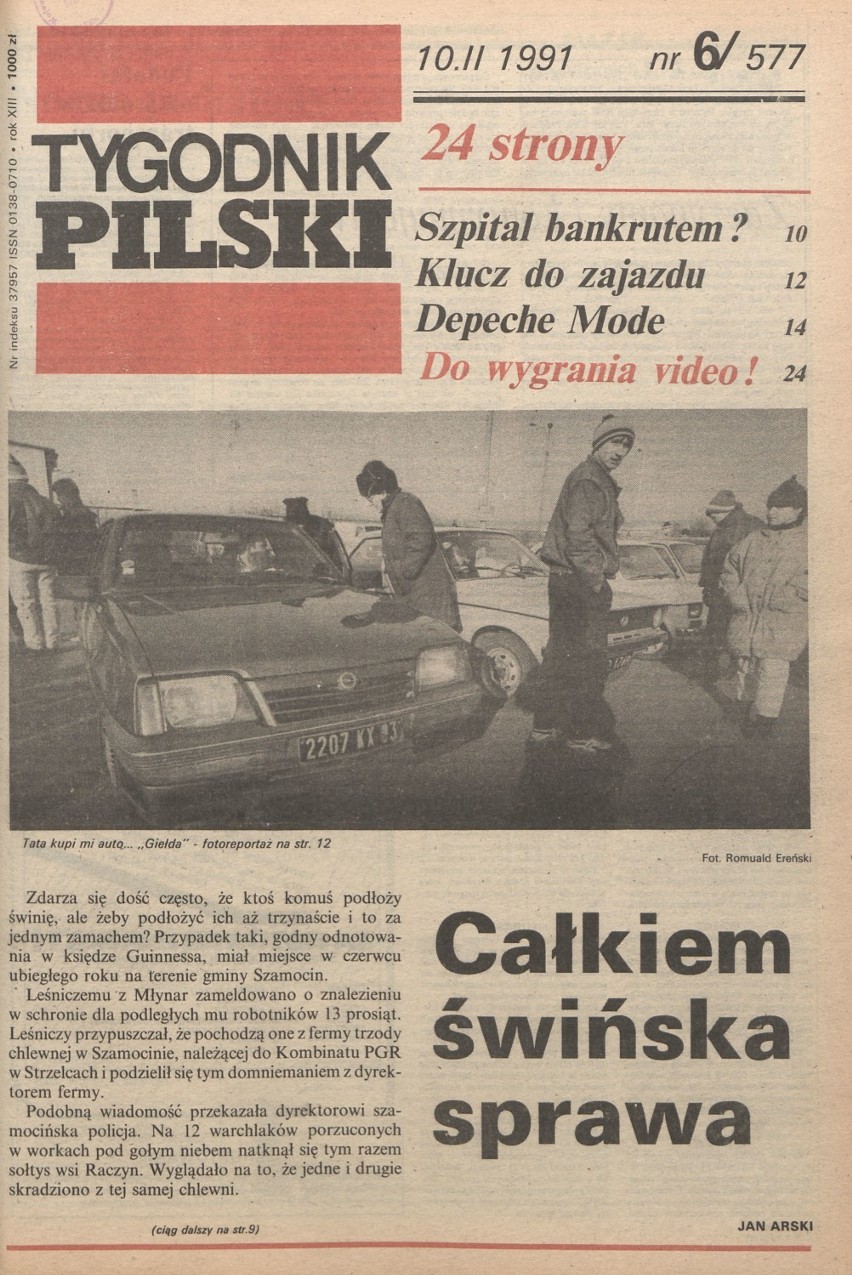 Żółtaczka, lód i gaz. Protesty rolników, wizyta premiera i "gołe" targowisko. Tygodnik Pilski, rok 1991