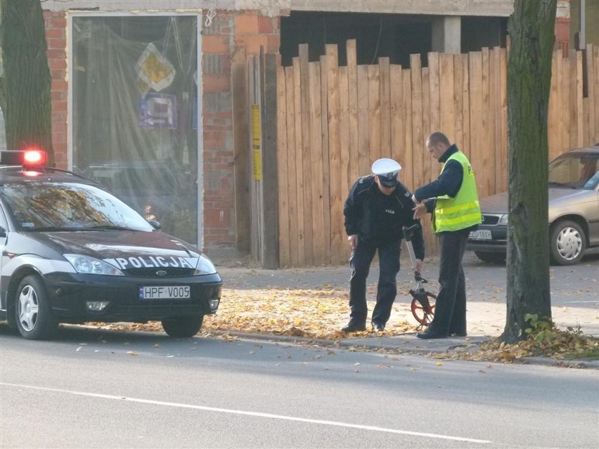 Wypadek na Łaskiej. Potrącony pieszy