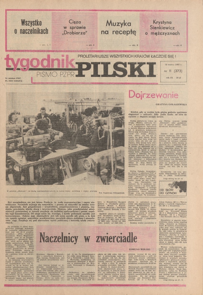 Pogoda, religioznawstwo i czyn społeczny - "Tygodnik Pilski" z 1987 roku