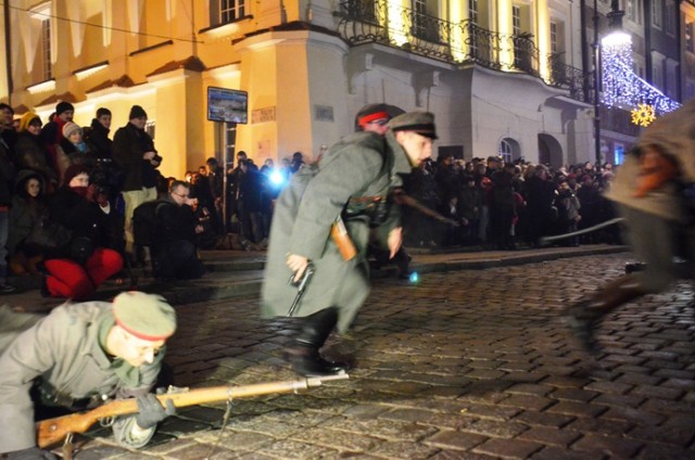 Inscenizacja powstańczych walk przed Odwachem