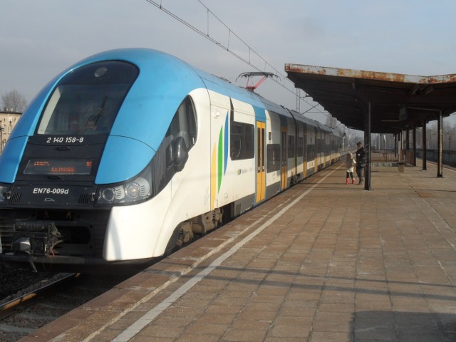 Peron dworca kolejowego w Świętochłowicach