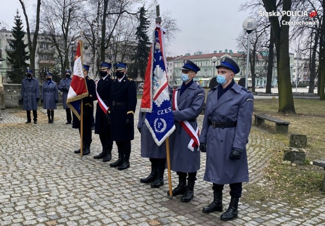 Częstochowscy policjanci oddali hołd żołnierzom niezłomnym