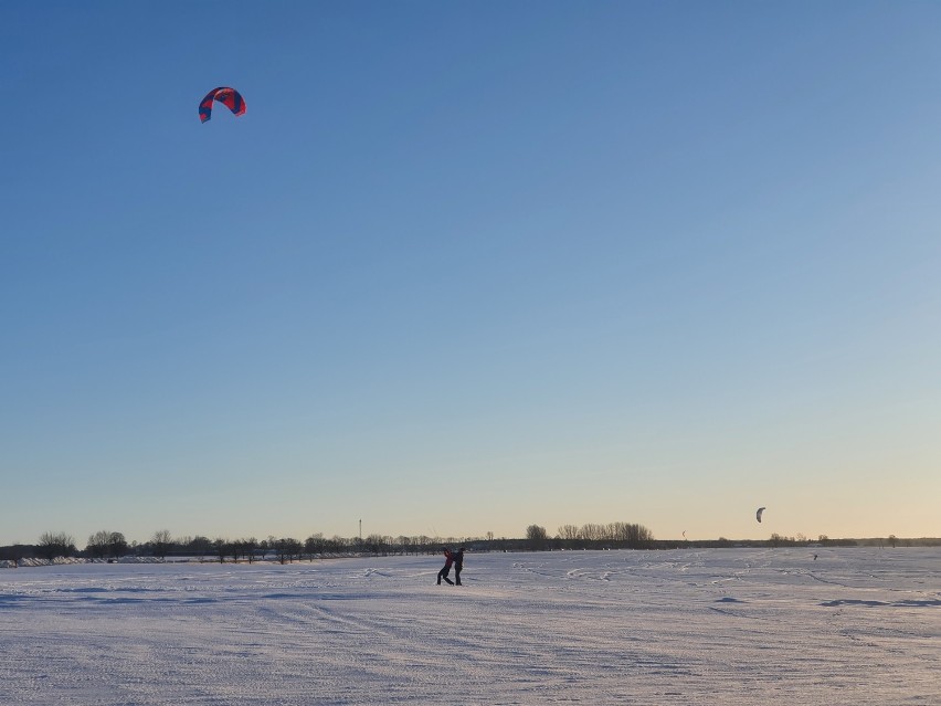 Snowkiting w powiecie puckim (gmina Puck) - 14 lutego 2021