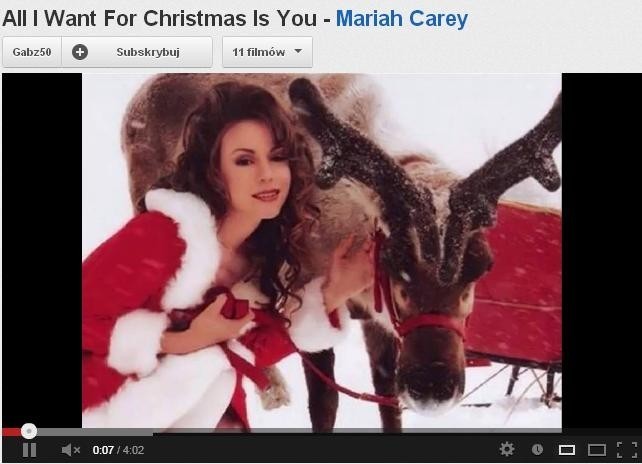 Mariah Carey - All I Want For Christmas Is You 

Posłuchaj...