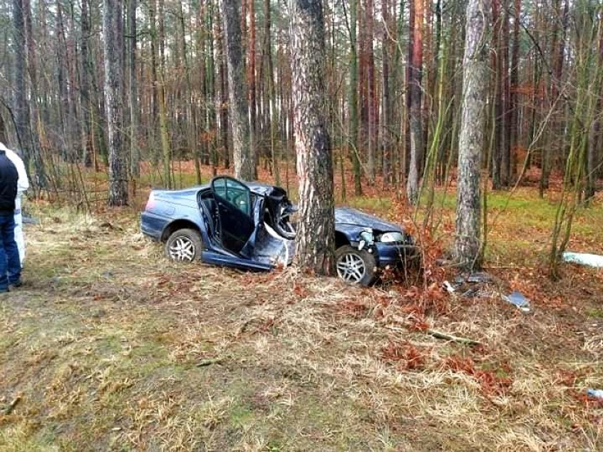 Wypadek na drodze krajowej w gminie Pątnów. 21-letni kierowca bmw w szpitalu [FOTO]