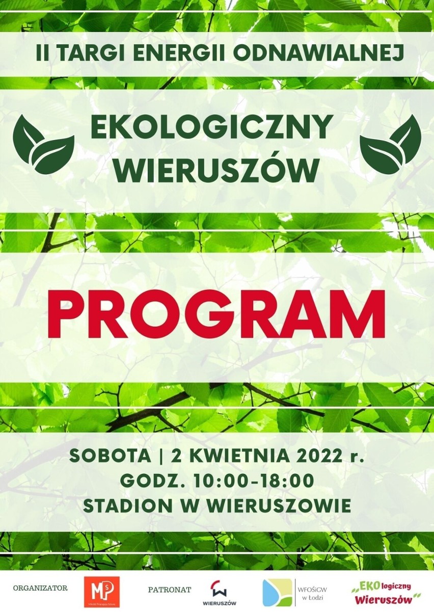 Ekologiczny Wieruszów 2022: targi energii odnawialnej i nie tylko PROGRAM
