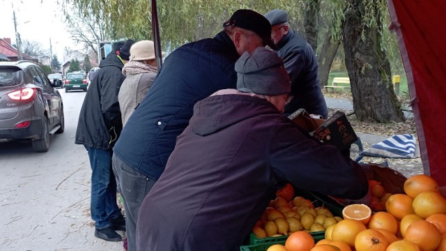 Chłodna pogoda i silny wiatr nie zniechęciły mieszkańców przed zrobieniem zakupów na targowisku w Jędrzejowie. Zobaczcie ceny warzyw i owoców z czwartku, 23 listopada >>>