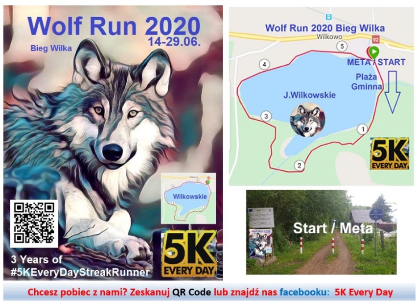 Bieg Wilka wokół Jeziora Wilkowskiego - Wolf Run '2020