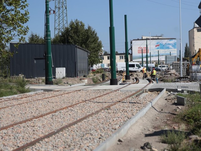 Tak wyglądała budowa linii tramwajowej wzdłuż ul. Grundmanna w Katowicach w pierwszej połowie września.