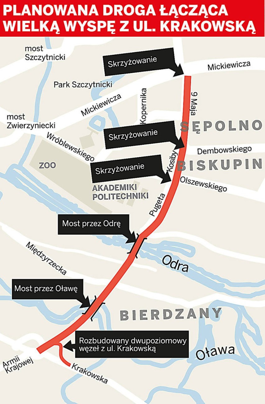 Jest zgoda na budowę mostu Wschodniego we Wrocławiu