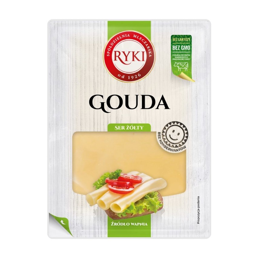 Produkt – Ser żółty Gouda marki Ryki, 135 g,...