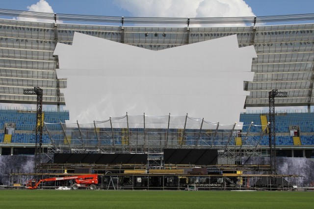 Trwają przygotowania do widowiska na Stadionie Śląskim