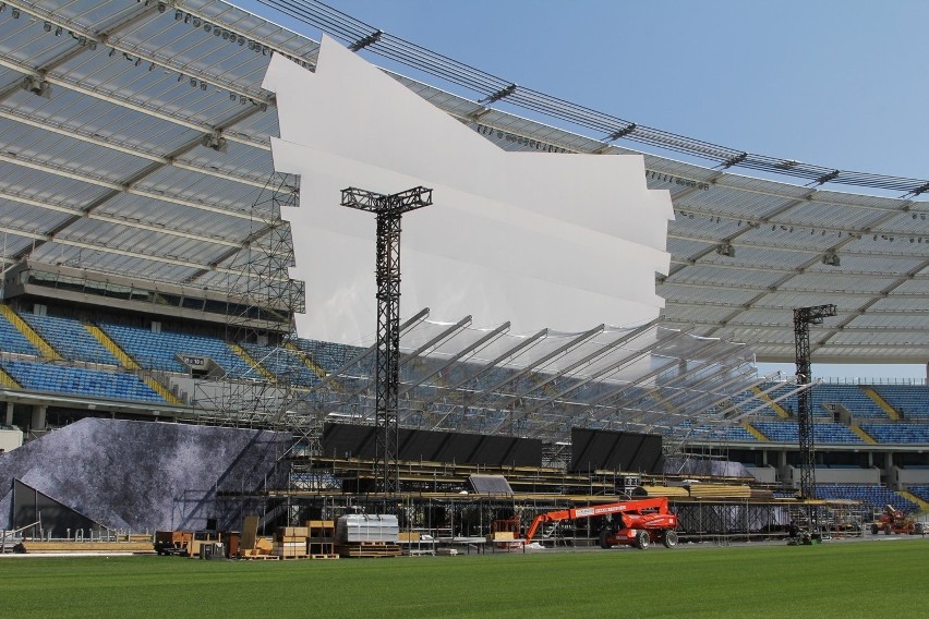 Trwają przygotowania do widowiska na Stadionie Śląskim