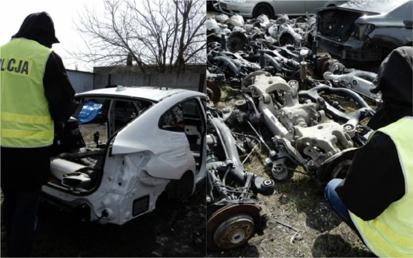 Tysiące części od kradzionych BMW znalezione pod Włocławkiem