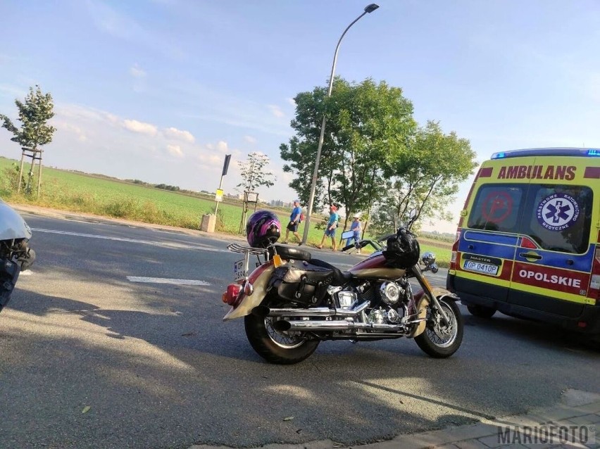 Wypadek z udziałem motocyklisty na ul. Luboszyckiej w Opolu.