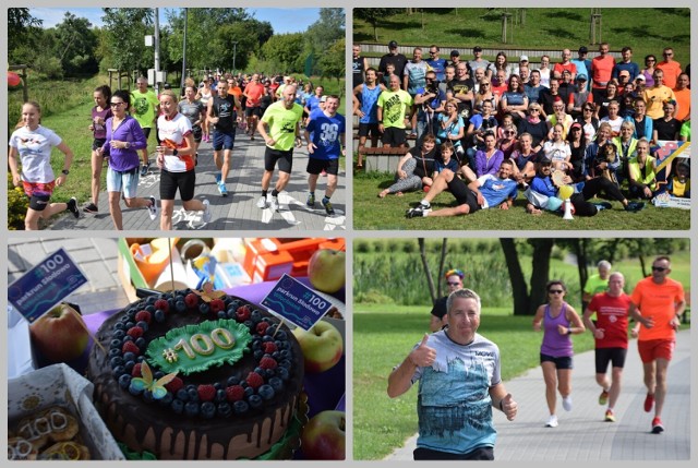 Bieg ParkRun nr 100 na Słodowie we Włocławku, 16 lipca 2022 roku.