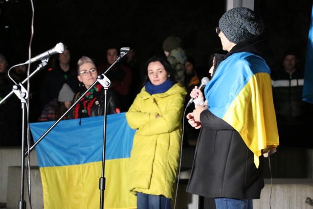 Na Plantach w Goleniowie odbyła się demonstracja wsparcia dla Ukrainy