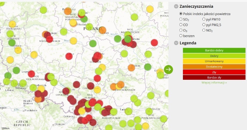 Zanieczyszczenie powietrza w Kaliszu. Dziś znów jest fatalnie