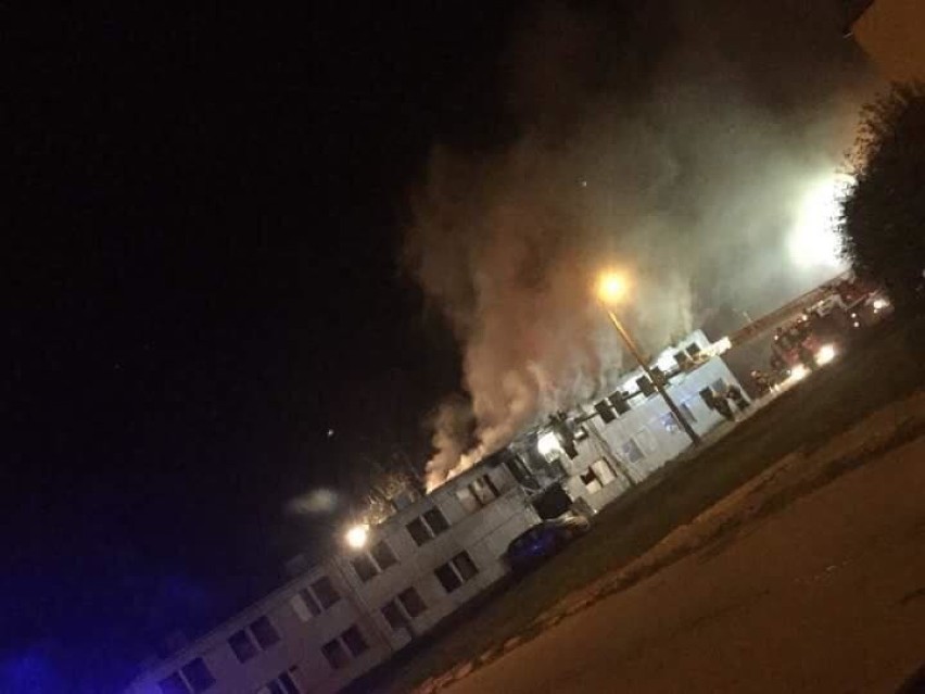 Pożar w Dąbrowie Górniczej: palił się budynek przy Łącznej 7 