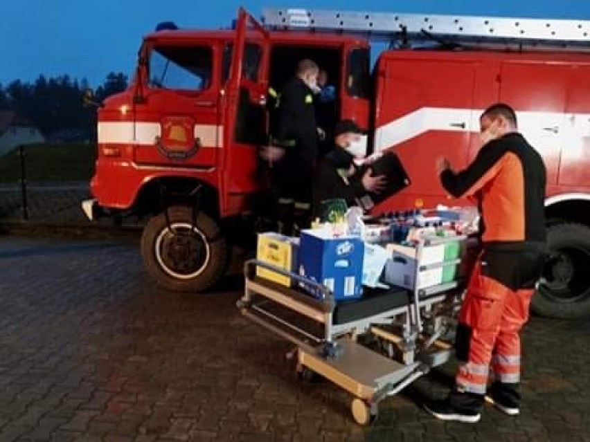 Strażacy z OSP w Grabowie pomagają szpitalowi w Miastku. Mieszkańcy nie zawiedli