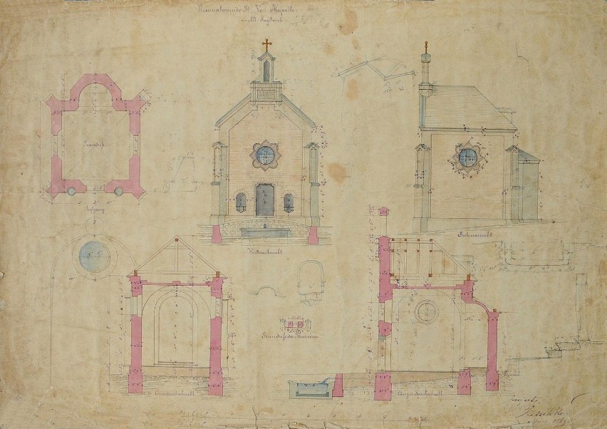 Kaplica św. Wita w Starym Żywcu, projekt K. Pietschka, 1869...