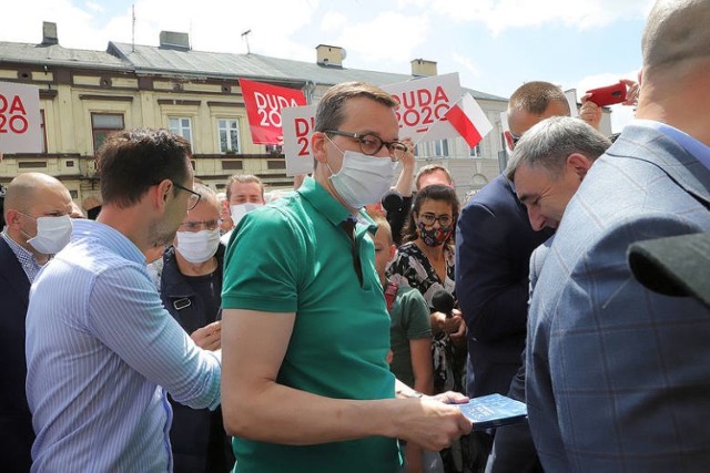 Dzisiejsza wizyta w Łodzi jest drugą Mateusza Morawieckiego w ciągu ostatnich dziesięciu dni w województwie łódzkim. 14 czerwca odwiedził Brzeziny i Rogów.