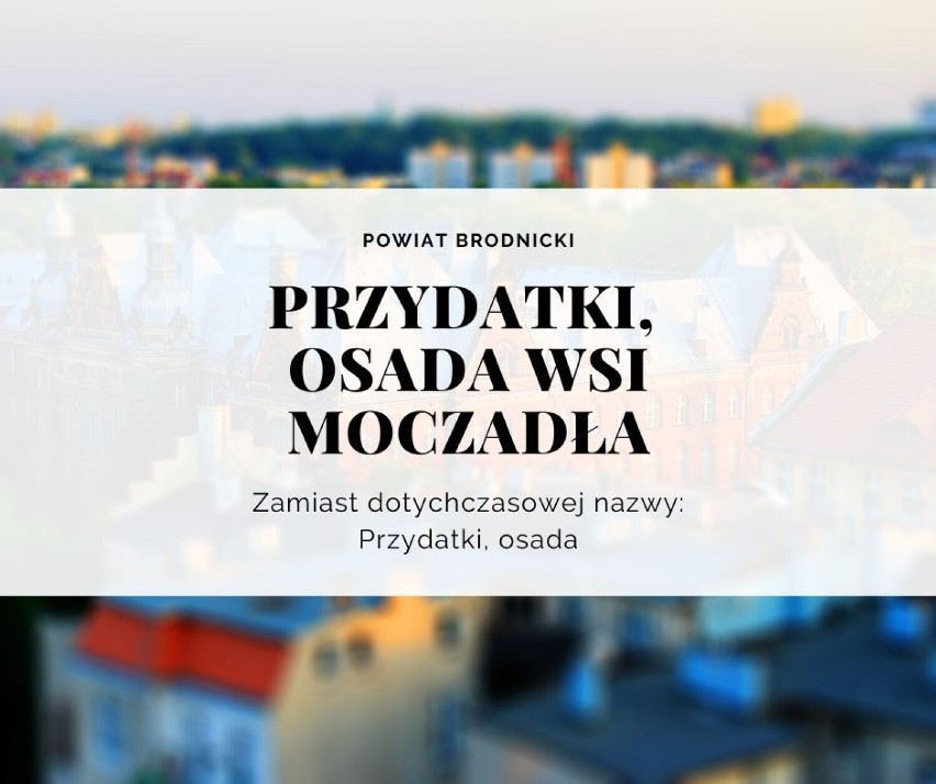 Nowe miejscowości w Kujawsko-Pomorskiem od 2023 roku....