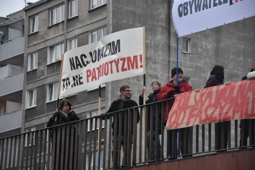 Protest na placu Solidarności