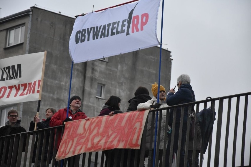 Protest na placu Solidarności