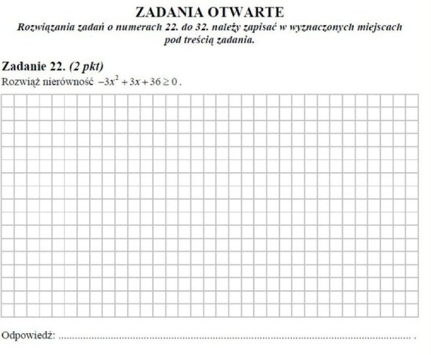 7 marca 2012 maturzyści napisali maturę próbną z matematyki....
