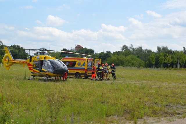 Helikopter LPR lądował przy parku  we Włocławku