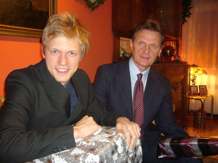 Mirosław Tłokiński z synem Philippe