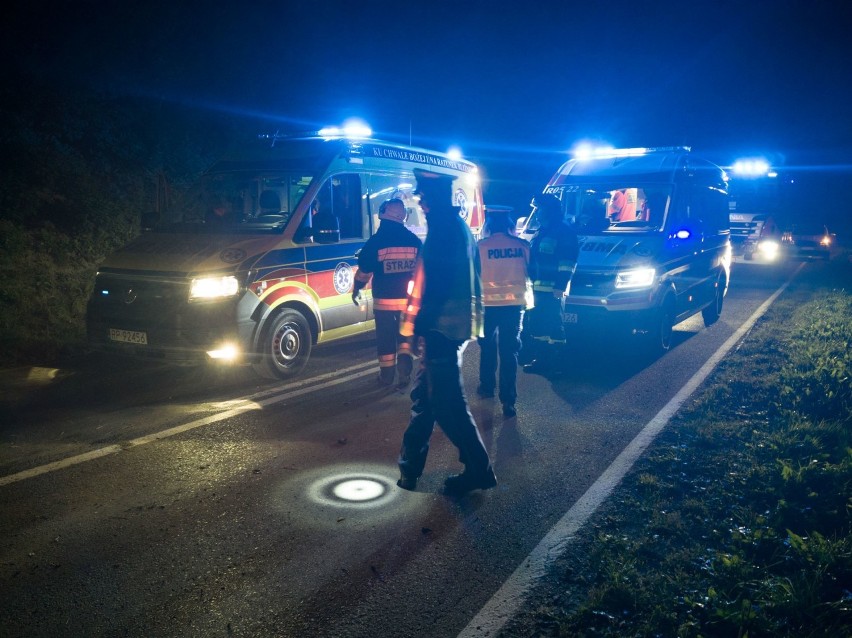 Brawurowa jazda 19-latka. Samochód wypadł z drogi krajowej nr 28 w Krasiczynie koło Przemyśla [ZDJĘCIA]