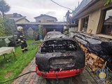 STRAŻACY W AKCJI: Pożar samochodu na ulicy Witosa w Zdunach [ZDJĘCIA]