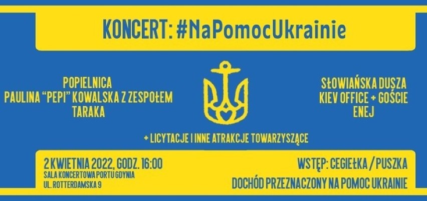 Gdynia. Koncert #NaPomocUkrainie odbędzie się już 2 kwietnia. Wiemy, kto wystąpi