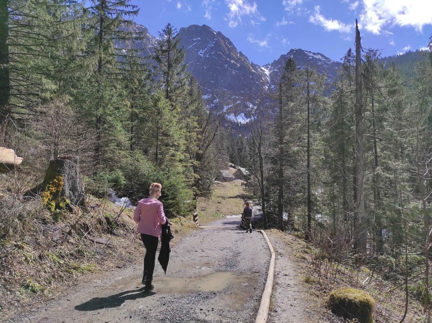 Tatry. Dolina Strążyska w czasie majówki. Giewont na wyciągnięcie ręki i sporo turystów [ZDJĘCIA]