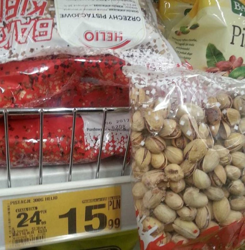 Pistacje w promocji z zielonymi robakami. Auchan przeprasza