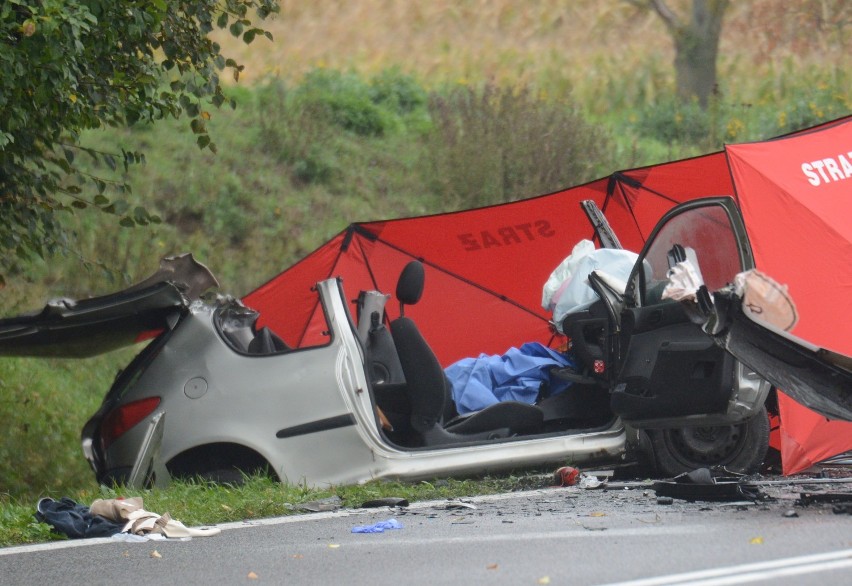 Dwoje młodych ludzi zginęło w wypadku w Bzowie [wideo, zdjęcia]