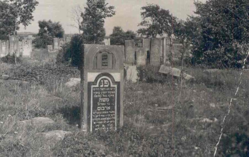 Kalisz, nowy cmentarz żydowski przy ul. Podmiejskiej. Macewa...