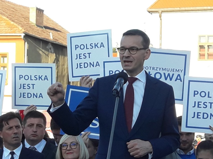 Wybory samorządowe 2018. Premier Mateusz Morawiecki w Bochni poparł kandydata na burmistrza Krzysztofa Kokoszkę [ZDJĘCIA]