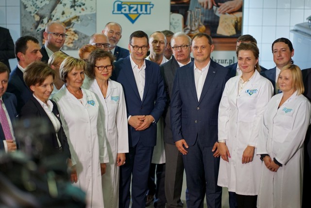 Premier Mateusz Morawiecki odwiedził zakład Lazur w Nowych Skalmierzycach