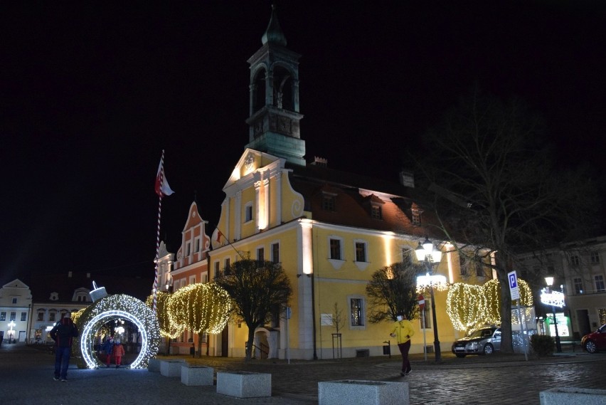 Świąteczna iluminacja w Kluczborku.