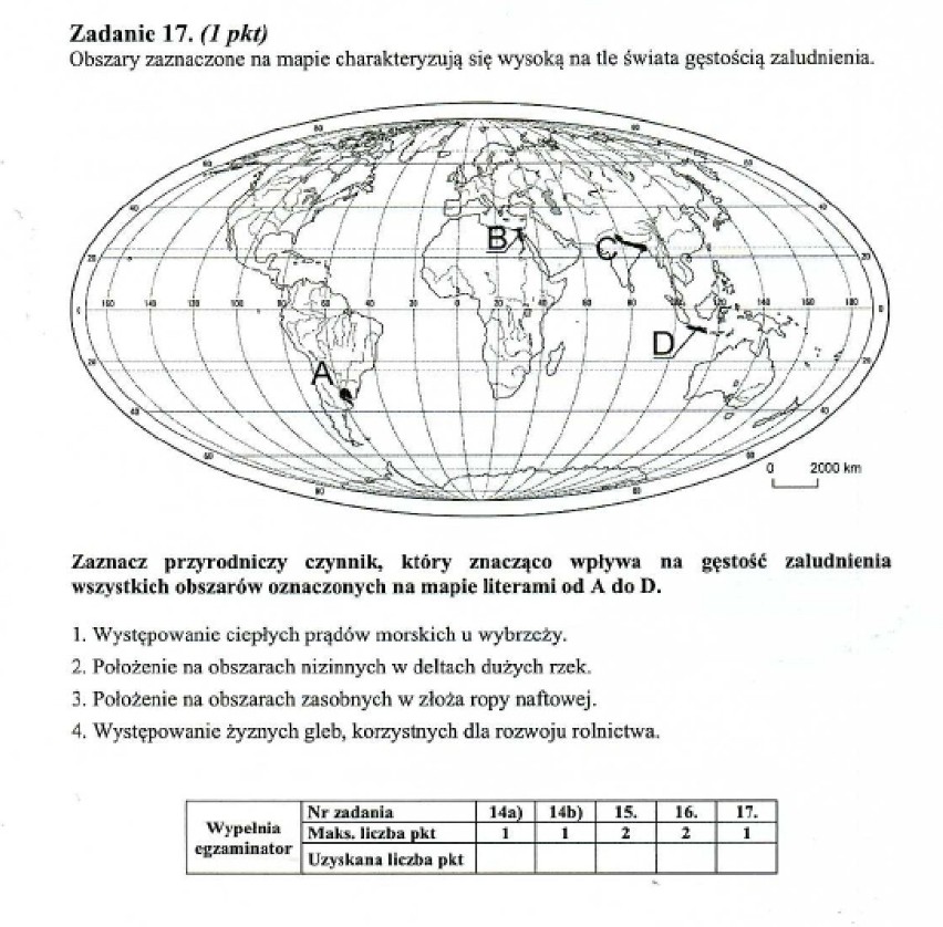 Arkusz geografia podstawowa matura 2014