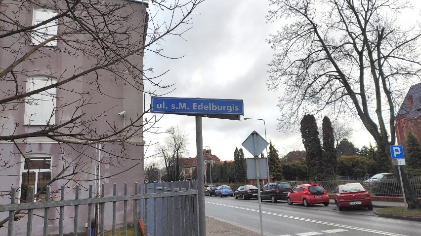 Ulica imieniem Edelburgis w Żarach