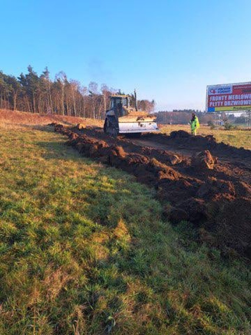 Plac budowy łącznika obwodnicy Szczecinka z DK20