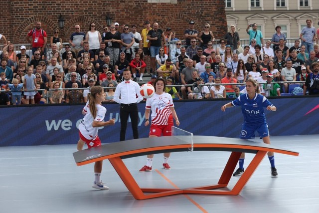 1.07.2023, Kraków: mecz teqballa o brązowy medal w deblu kobiet