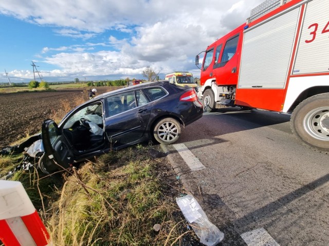 Wypadek koło Moszczenicy na drodze wojewódzkiej nr 716, 21.09.2022