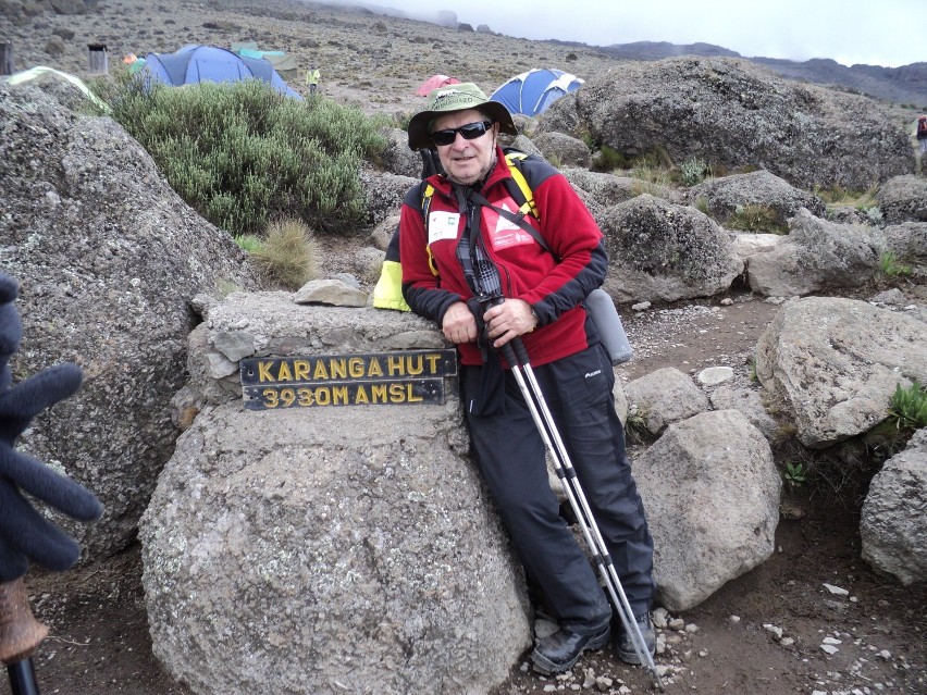 Witold Sitarz w drodze na Kilimandżaro